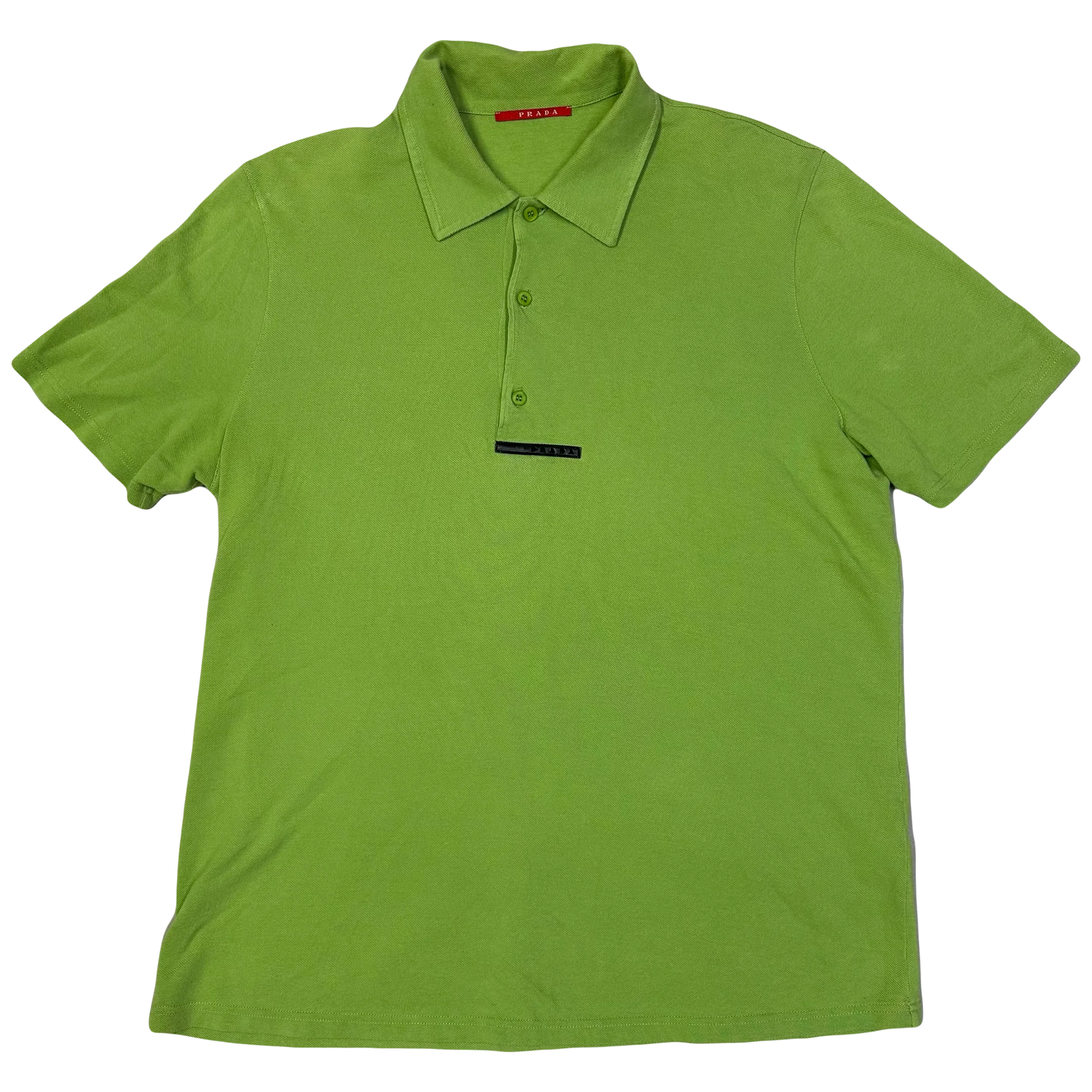 Prada Polo Shirt In Green ( XL )