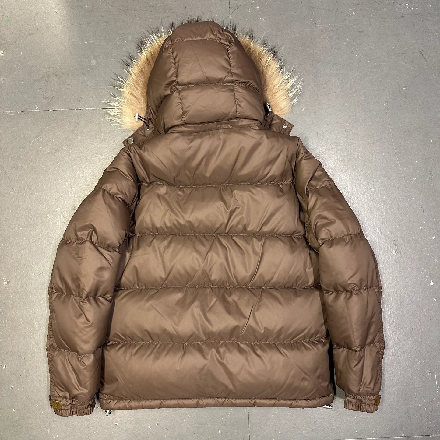 Camp 7 Fur Hood Puffer Jacket In Brown (S)