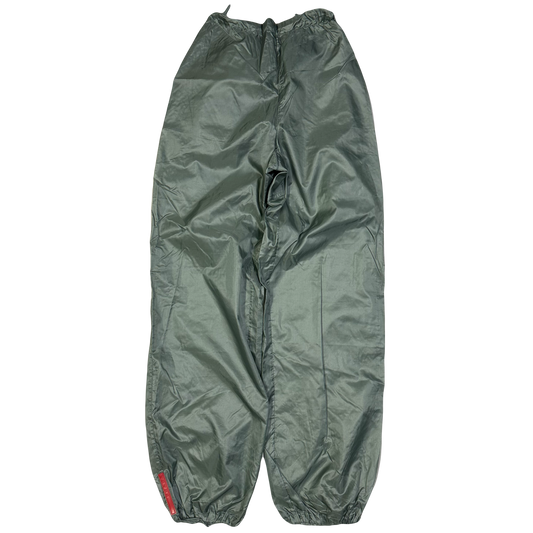 Prada Lightweight Bottoms In Olive Green ( S / 42 )