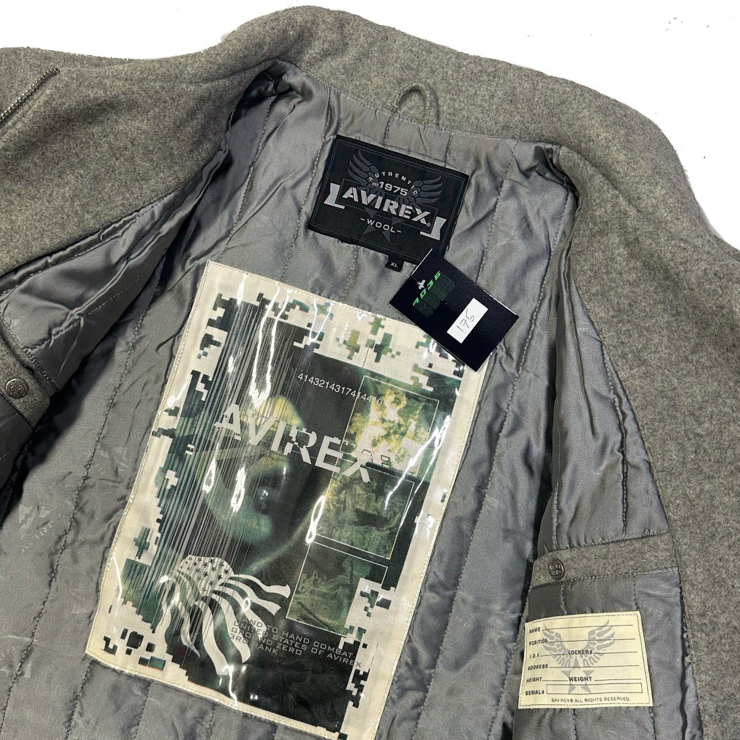 Avirex Reversible Wool Jacket In Grey ( XL )
