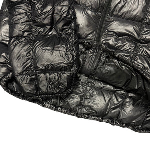 Montbell Two Tone Square Stitch Down Puffer Jacket In Black & Charcoal Grey ( XL )