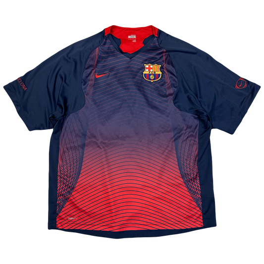 Nike Barcelona 2006/07 Training Shirt In Navy & Red ( L ) - 1036 Emporium
