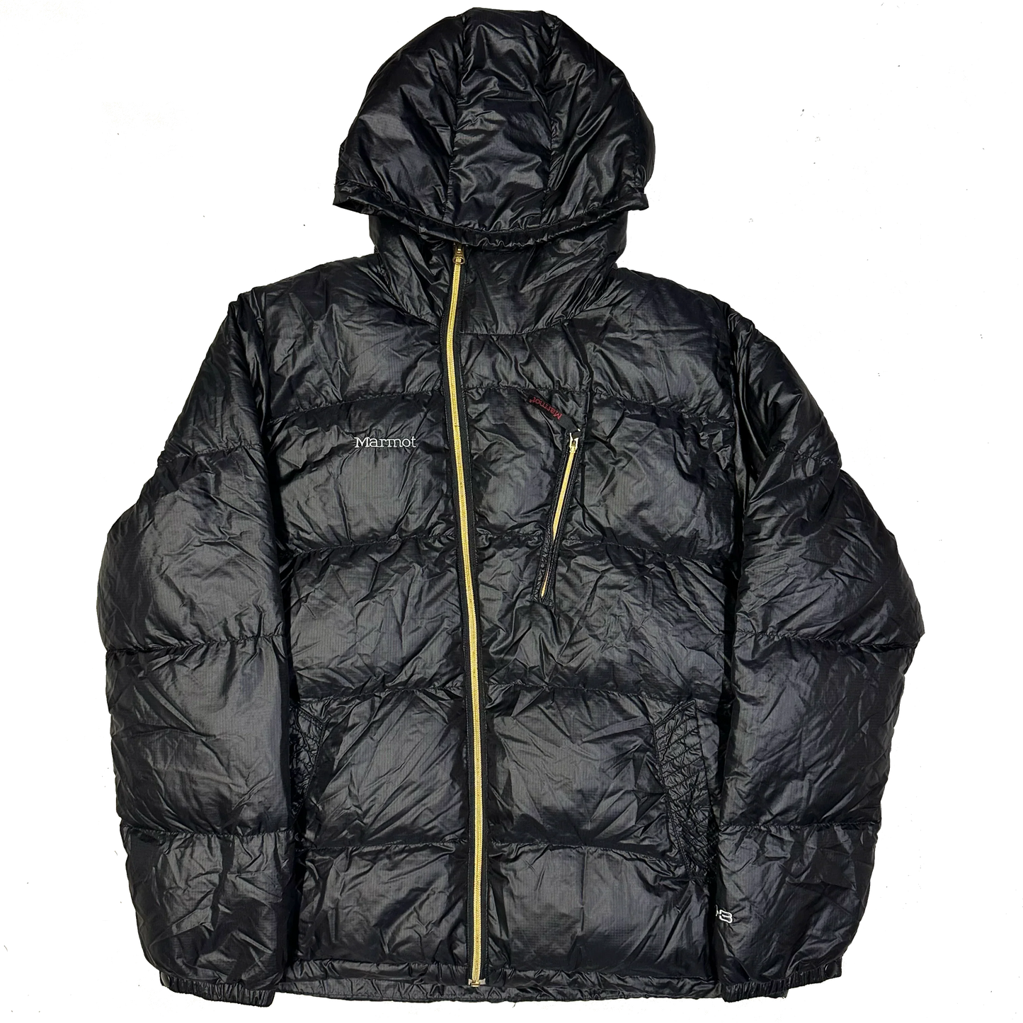 Marmot Asymmetrical Down Puffer Jacket In Black (XL)