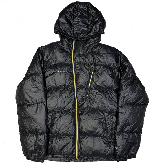 Marmot Asymmetrical Down Puffer Jacket In Black ( XL )