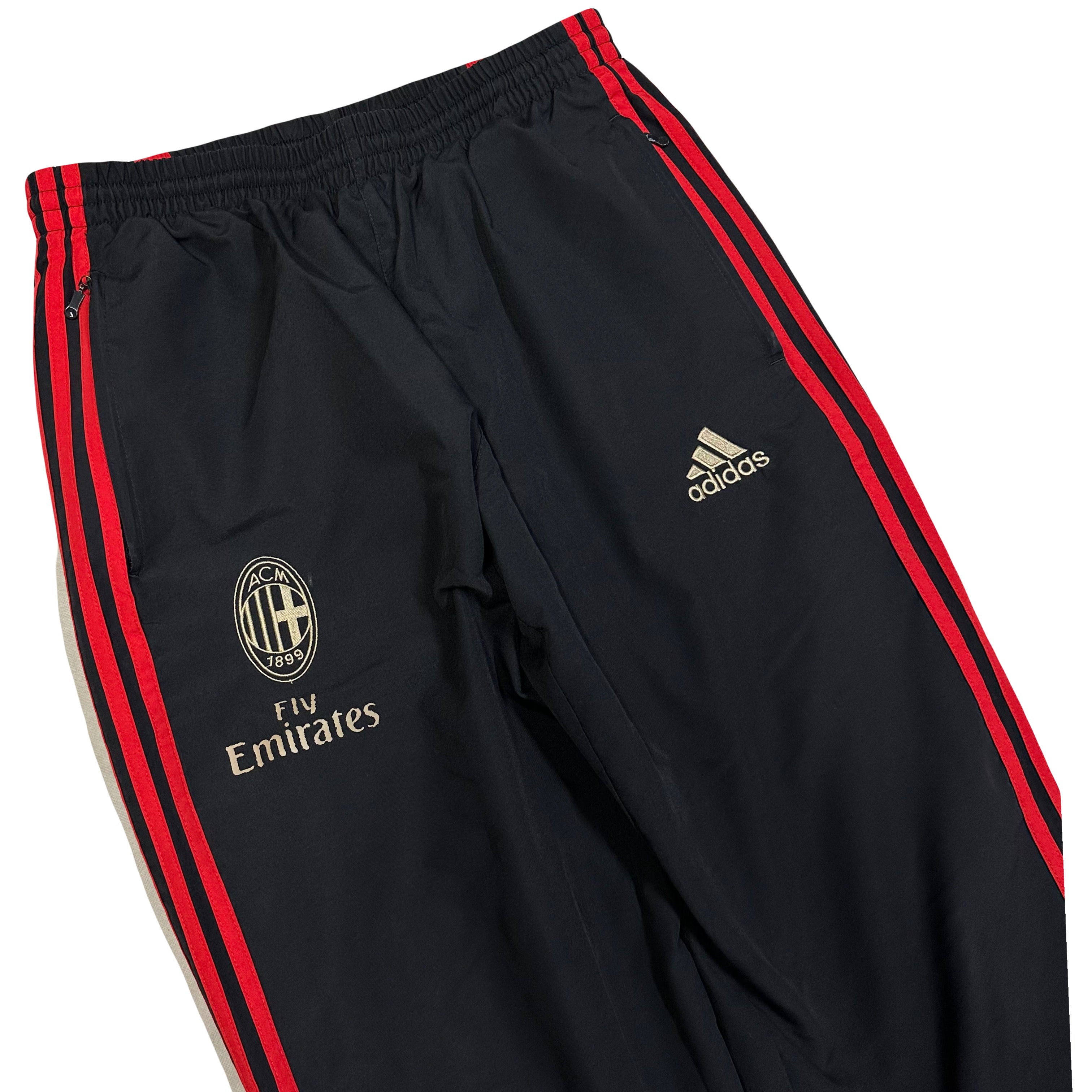 Adidas AC Milan 2011/12 Tracksuit In Black & Red ( M )