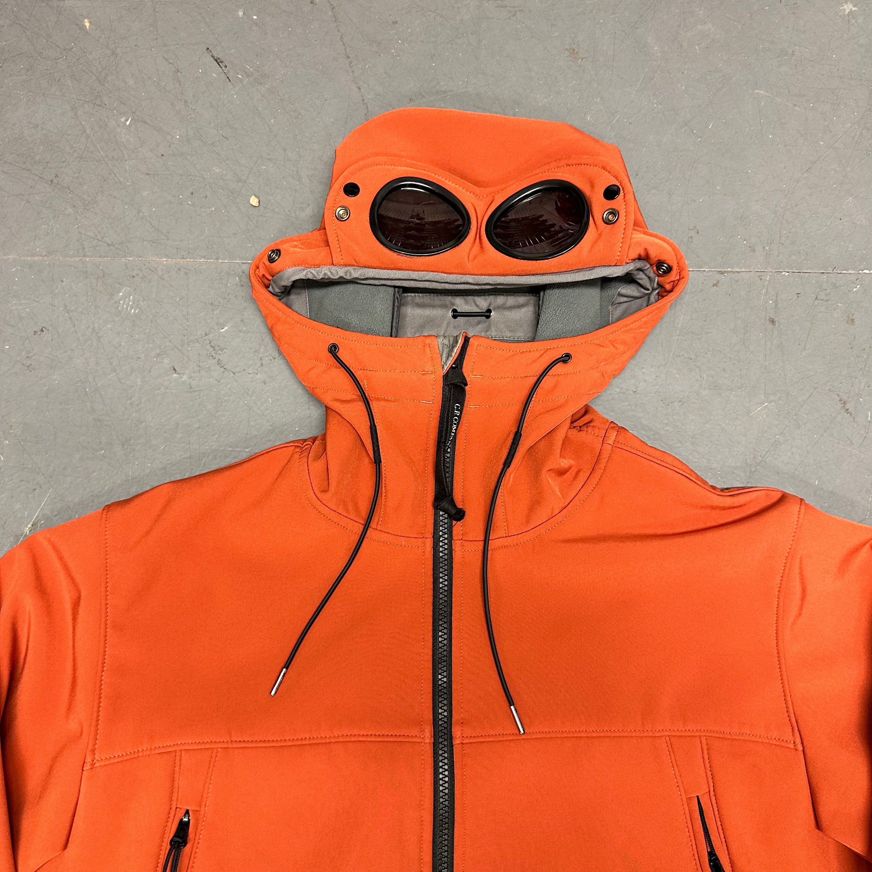 CP Company Soft Shell Goggle Jacket In Orange ( XL )