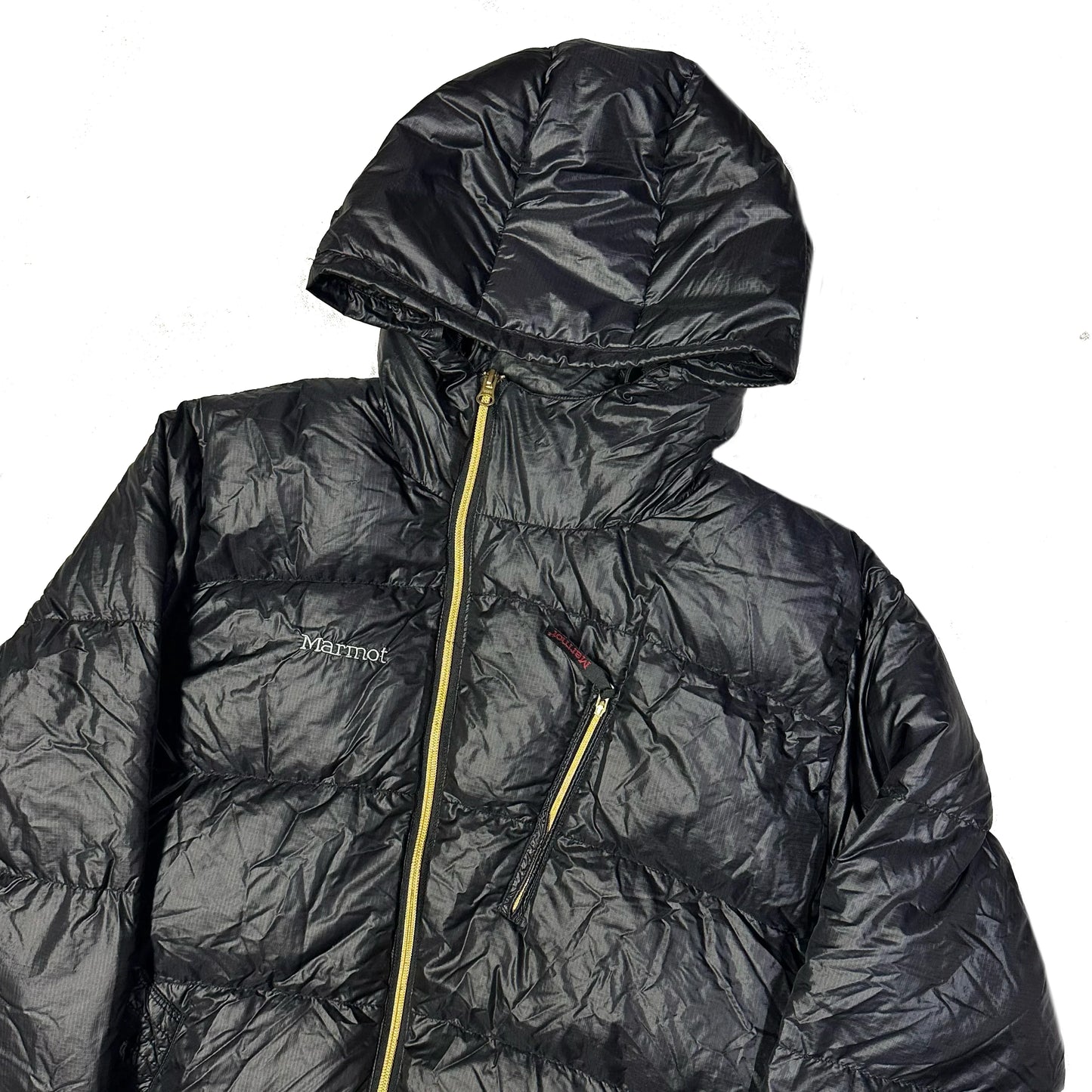 Marmot Asymmetrical Down Puffer Jacket In Black (XL)
