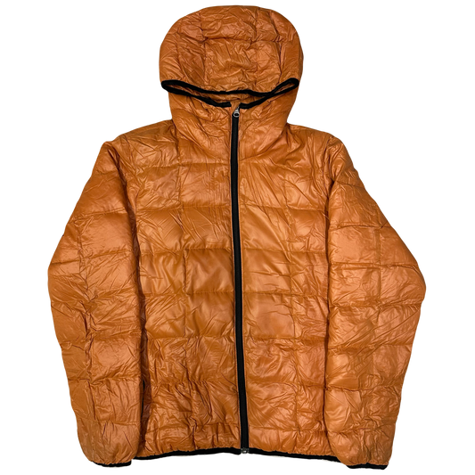 Camp 7 Square Stitch Puffer Jacket In Orange (M)