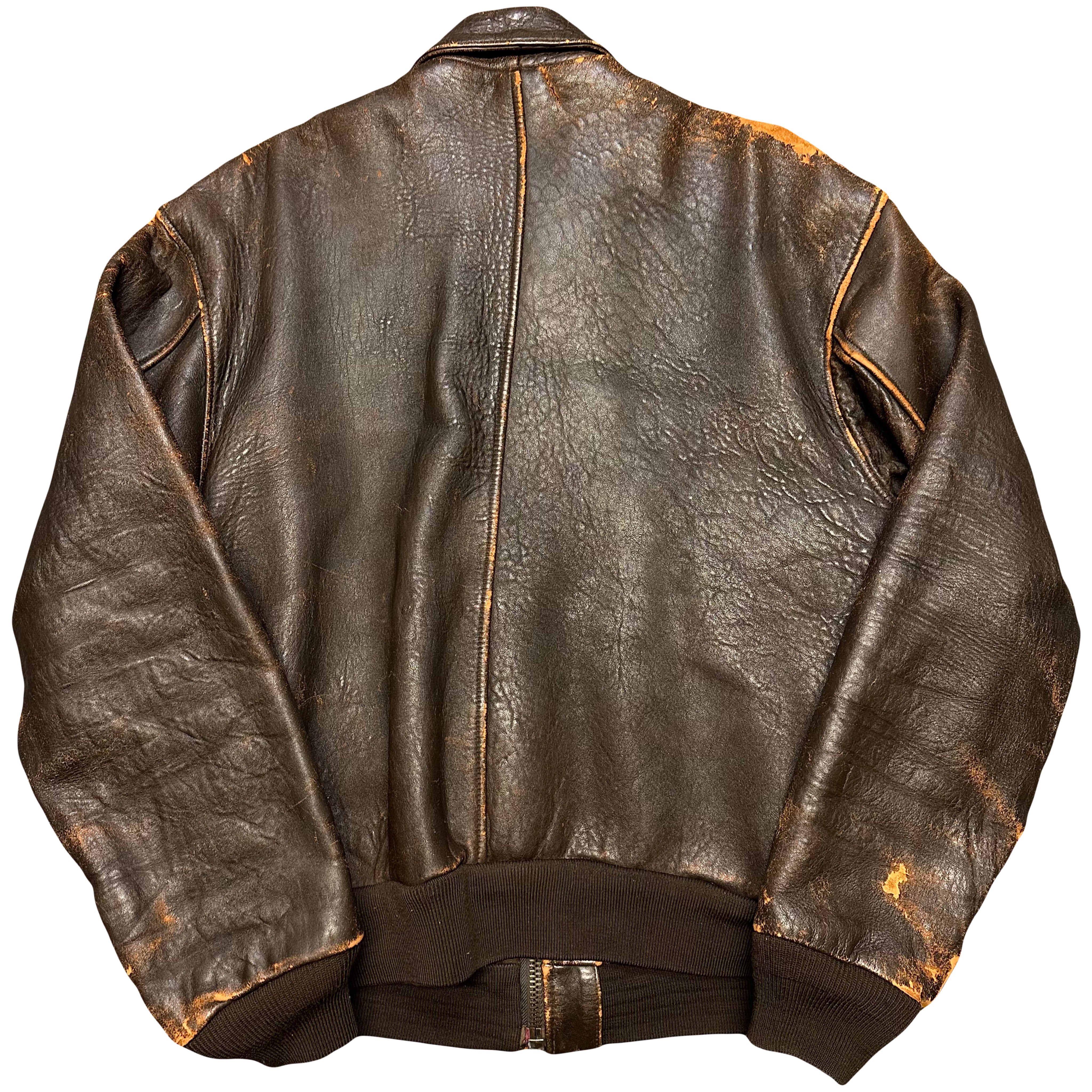 Avirex A-2 Leather Jacket In Brown ( M )