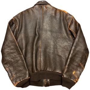 Avirex A-2 Leather Jacket In Brown ( M )