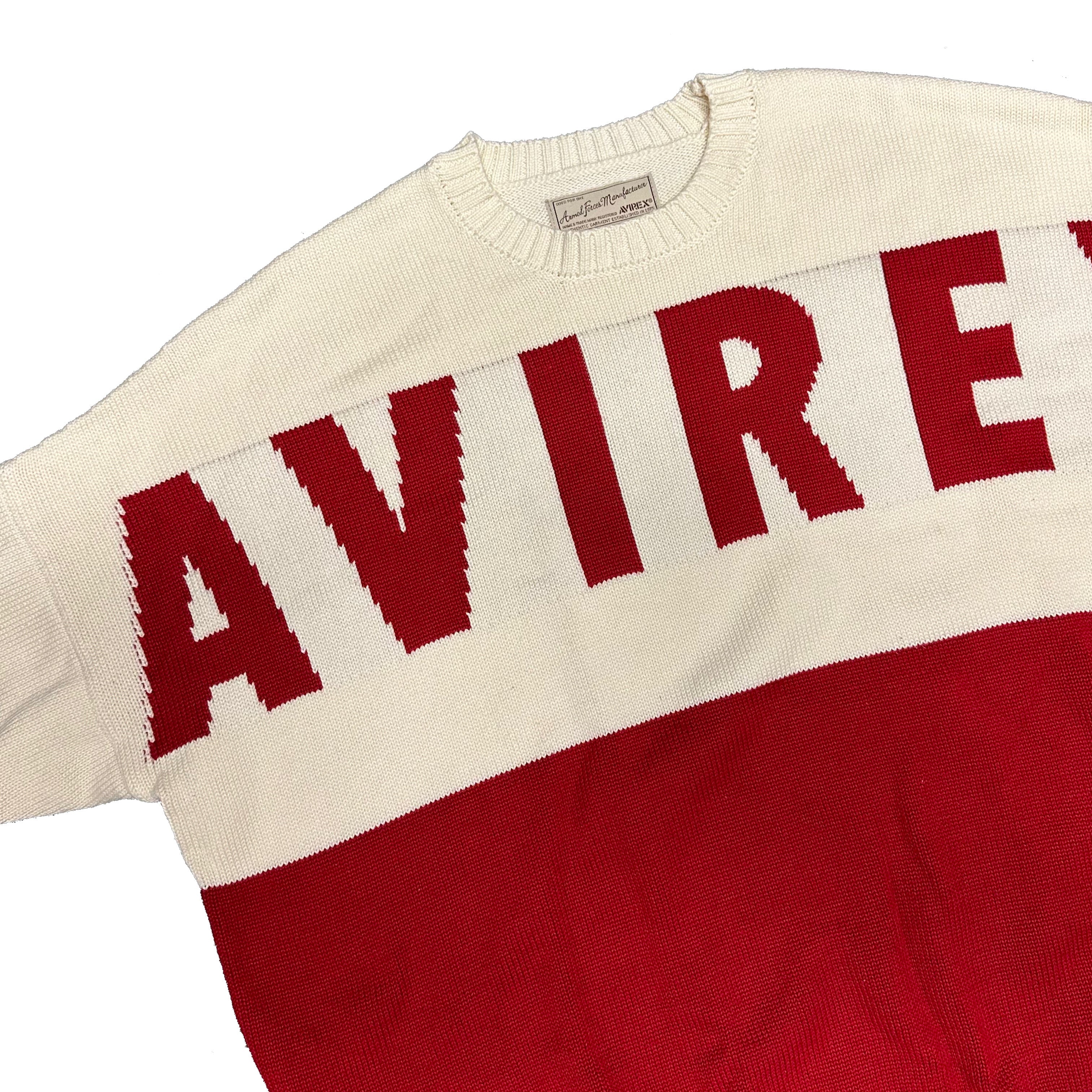 Avirex Spellout Knitted Sweatshirt ( L )