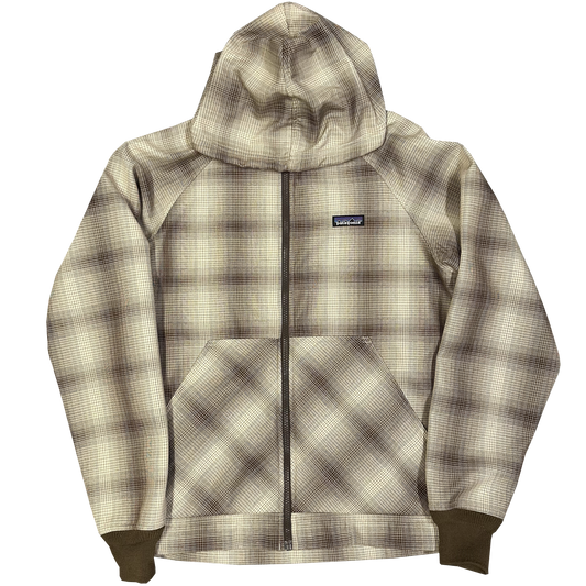 Patagonia Plaid Hoodie In Beige ( S )