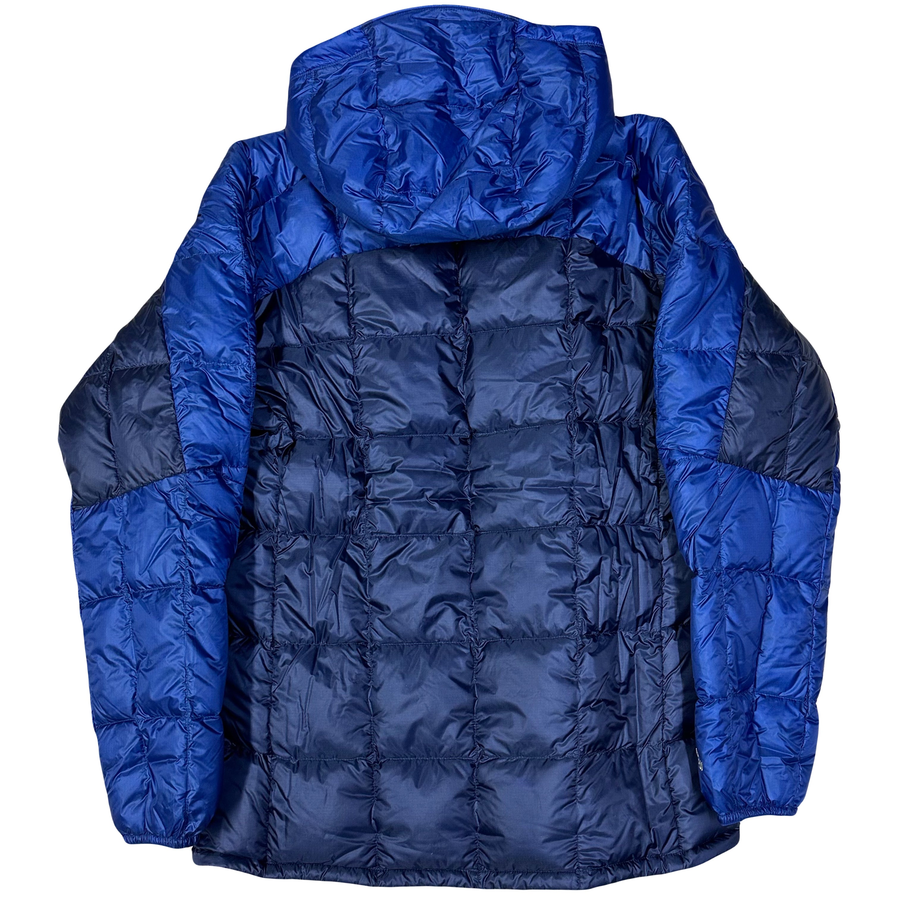Montbell EX 800 Two Tone Square Stitch Down Puffer Jacket In Blue ( S )