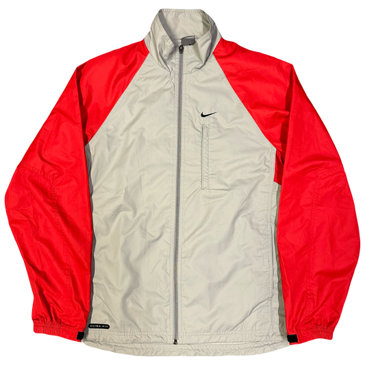 Nike Tracksuit Top In Red & Grey ( L )