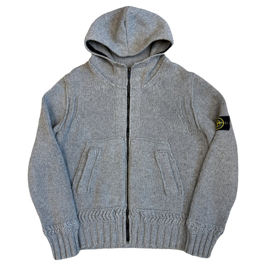 Stone Island AW/08 Heavy Knit Hoodie In Grey (M)