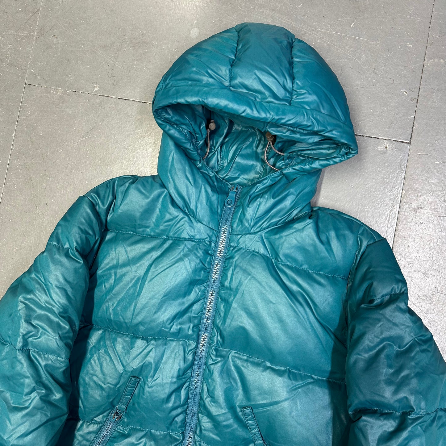 Duvetica Fur Hood Puffer Jacket In Blue (S)