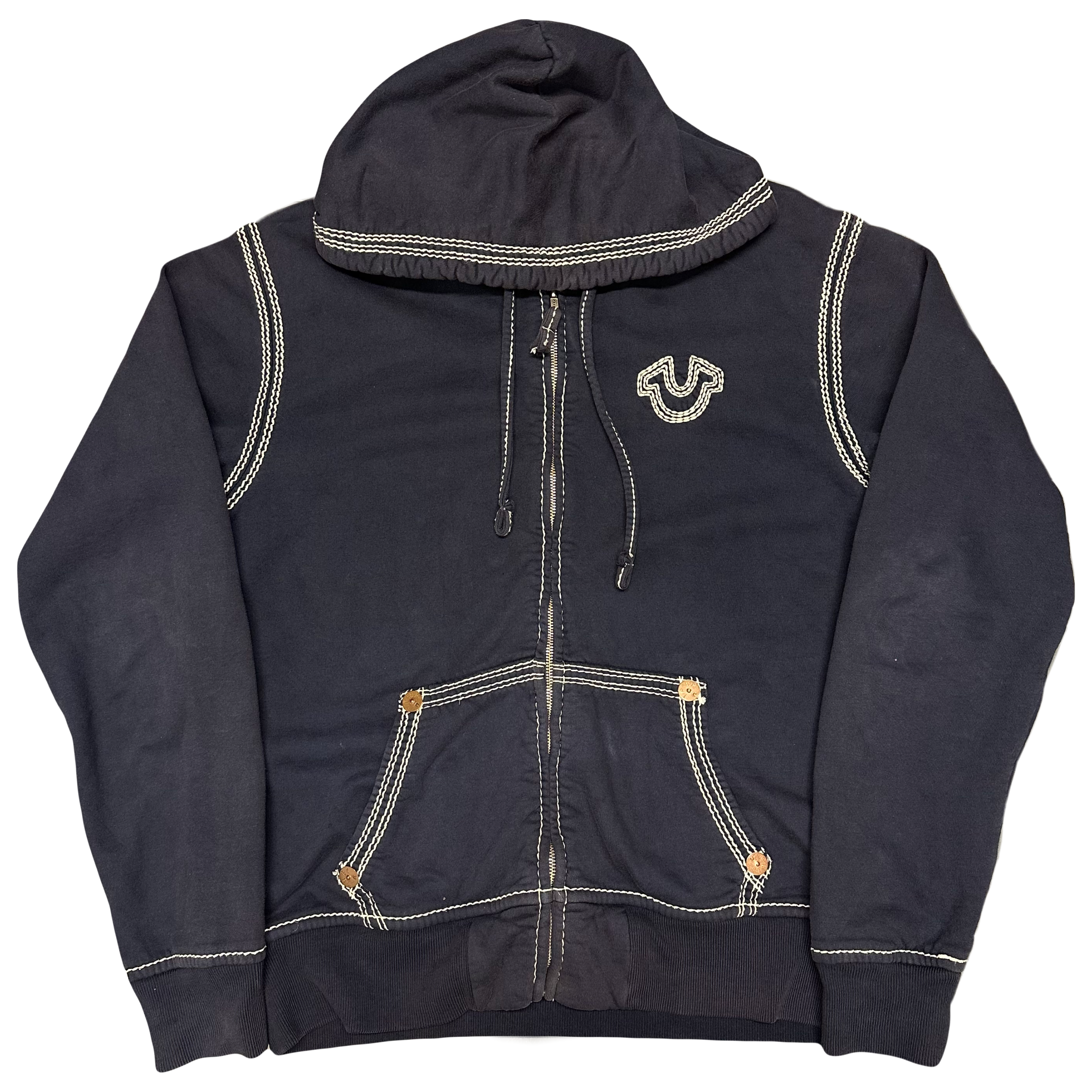 True Religion Contrast Stitch Hoodie ( L )