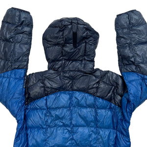 Montbell Two Tone Square Stitch Down Puffer Jacket In Blue ( XL )