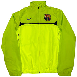 Nike Barcelona 2010/11 Tracksuit Top In Fluorescent Green ( M )