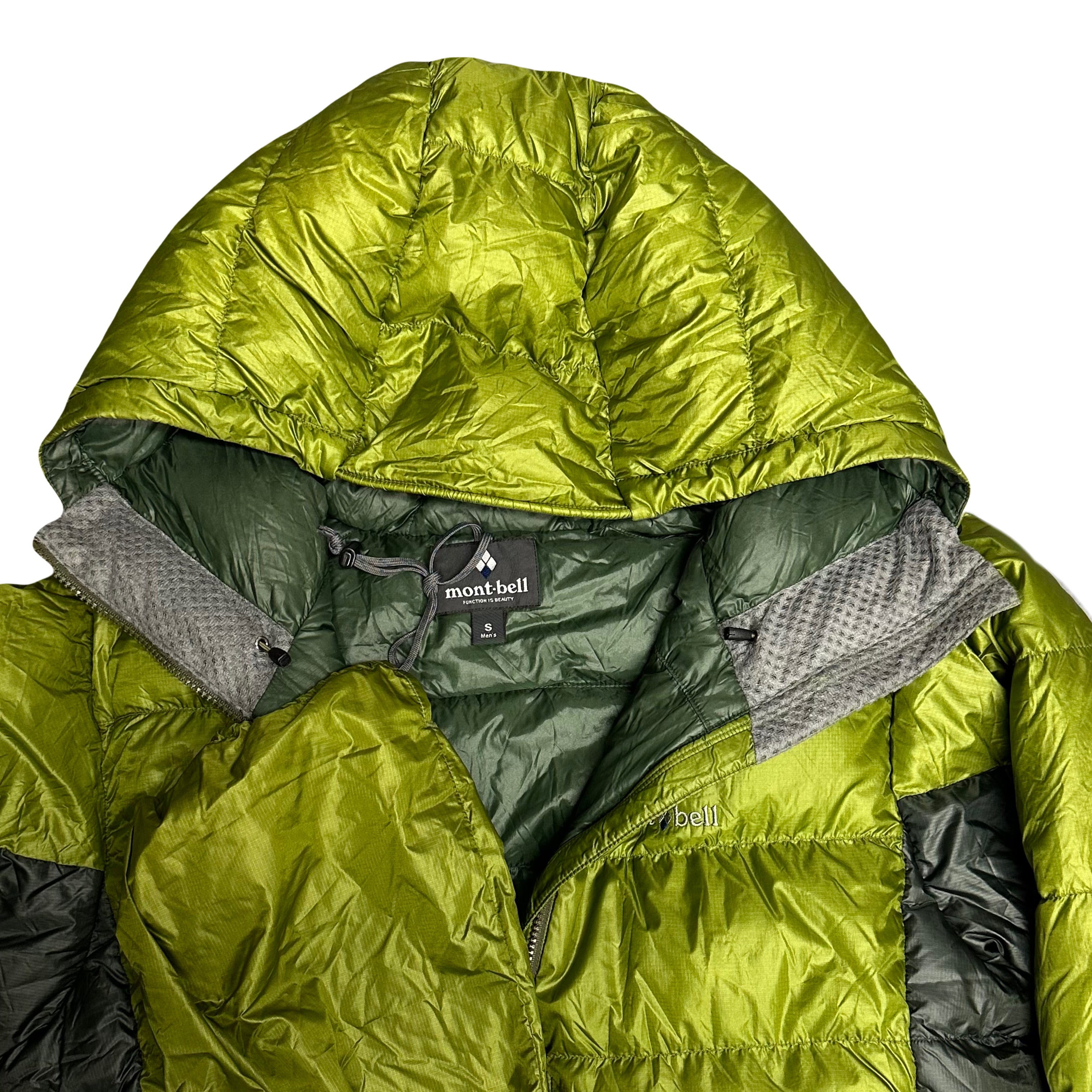 Montbell Two Tone Alpine Down Puffer Jacket In Green ( S )