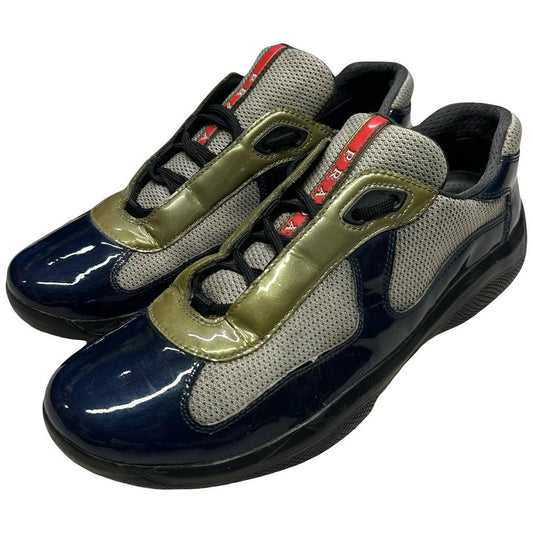 Prada America’s Cup Sneakers In Navy & Olive (7UK)