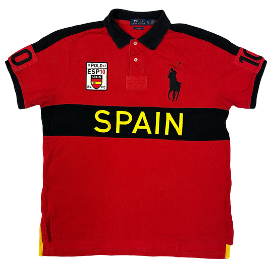 Ralph Lauren Spain Longsleeve Polo In Red ( XL )