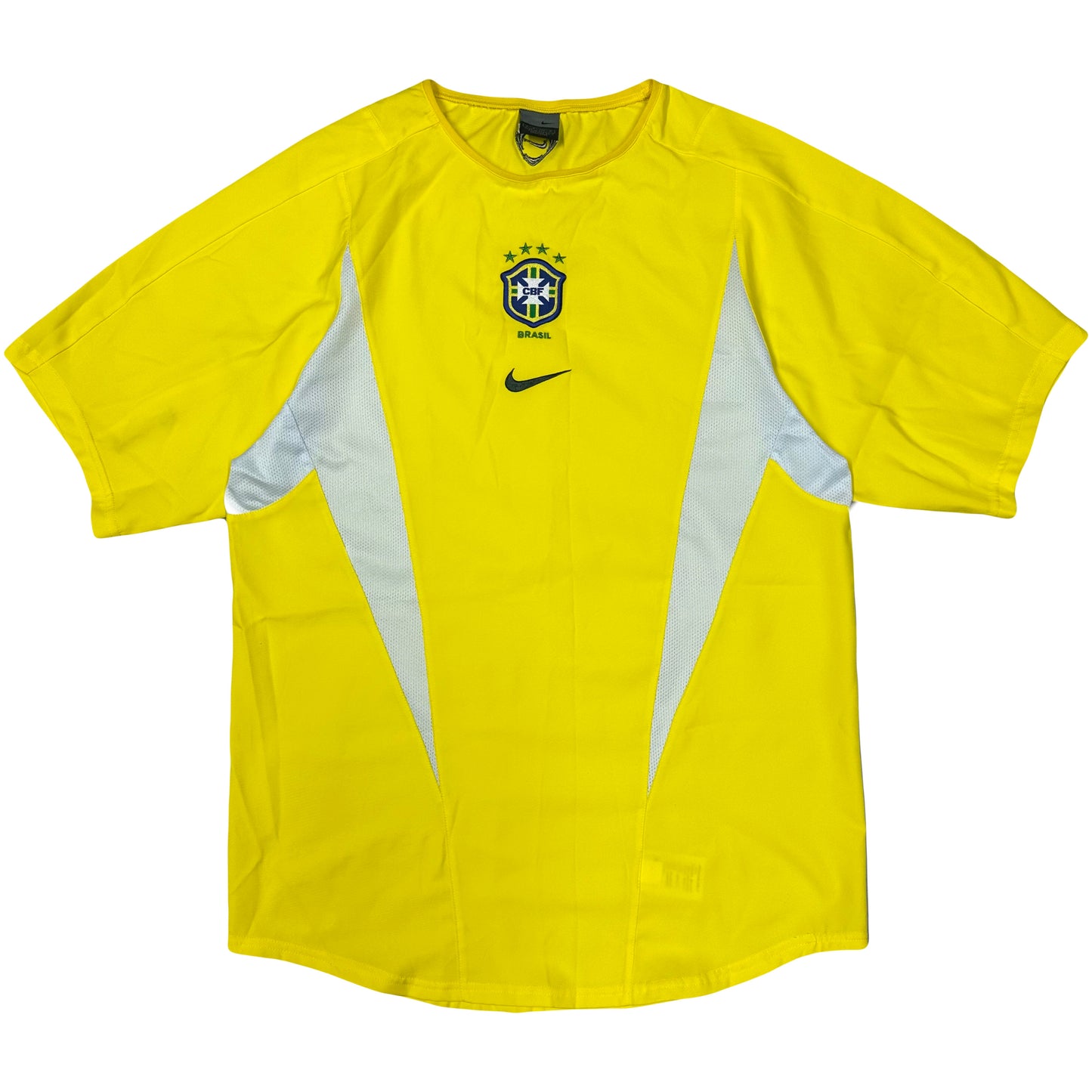 Nike Brazil 2002 Shirt In Yellow ( S )