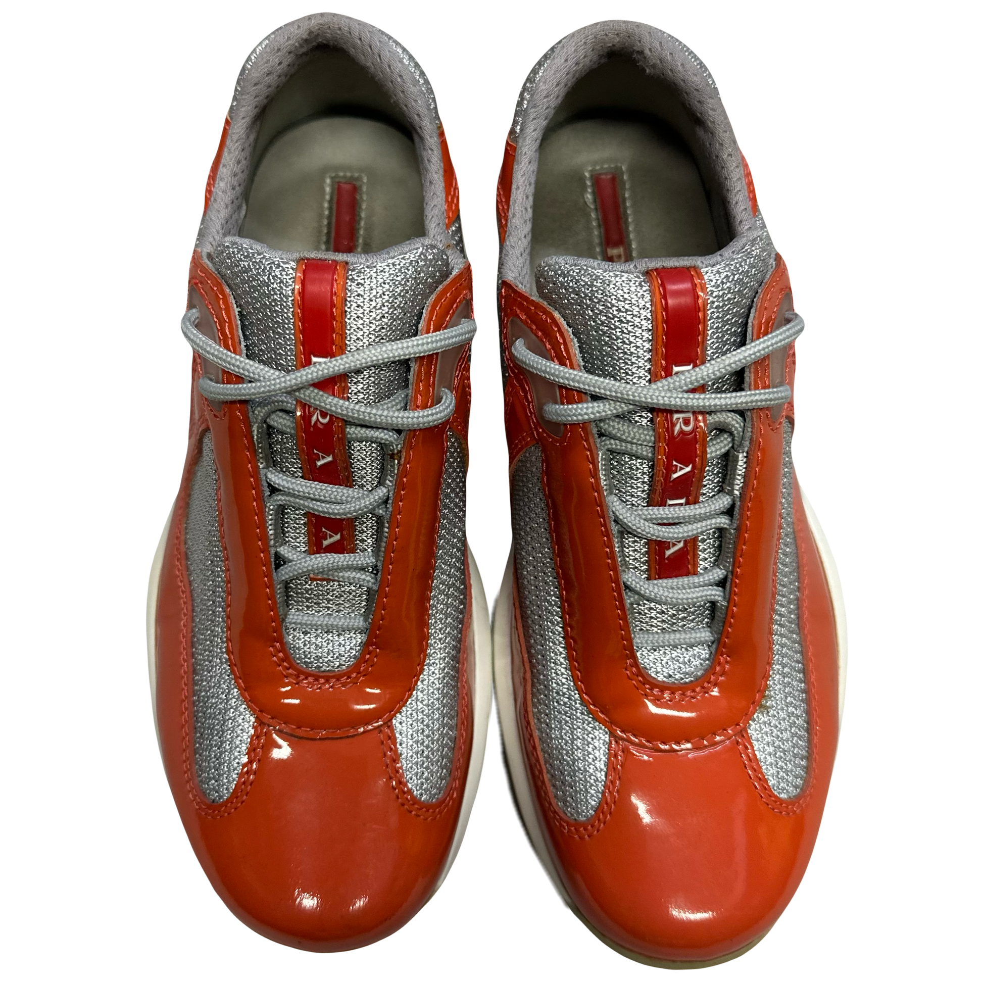 Prada America’s Cup Sneakers In Orange ( 4.5UK / 5.5US ) - 1036 Emporium