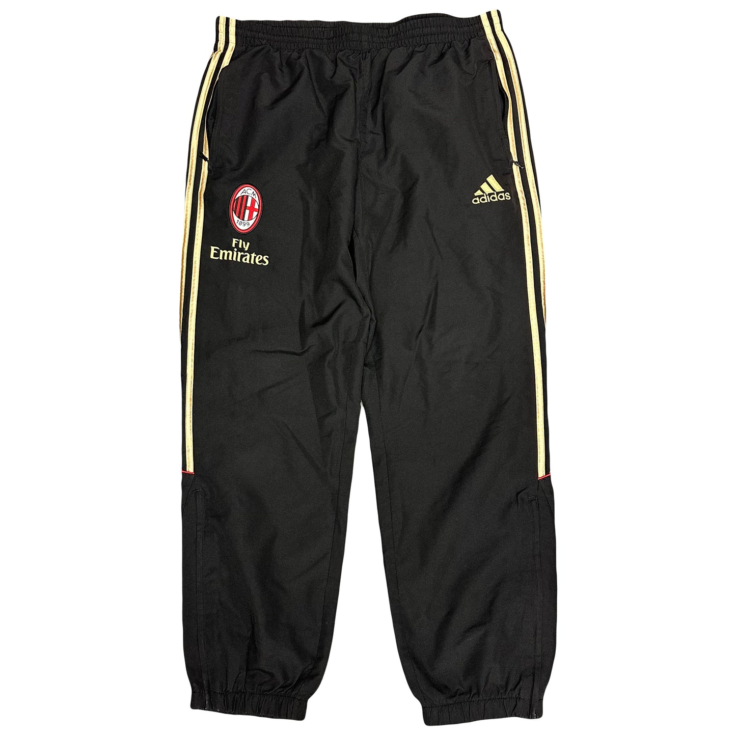 Adidas AC Milan 2010/11 Tracksuit In Red, Black & Gold ( M ) - 1036 Emporium