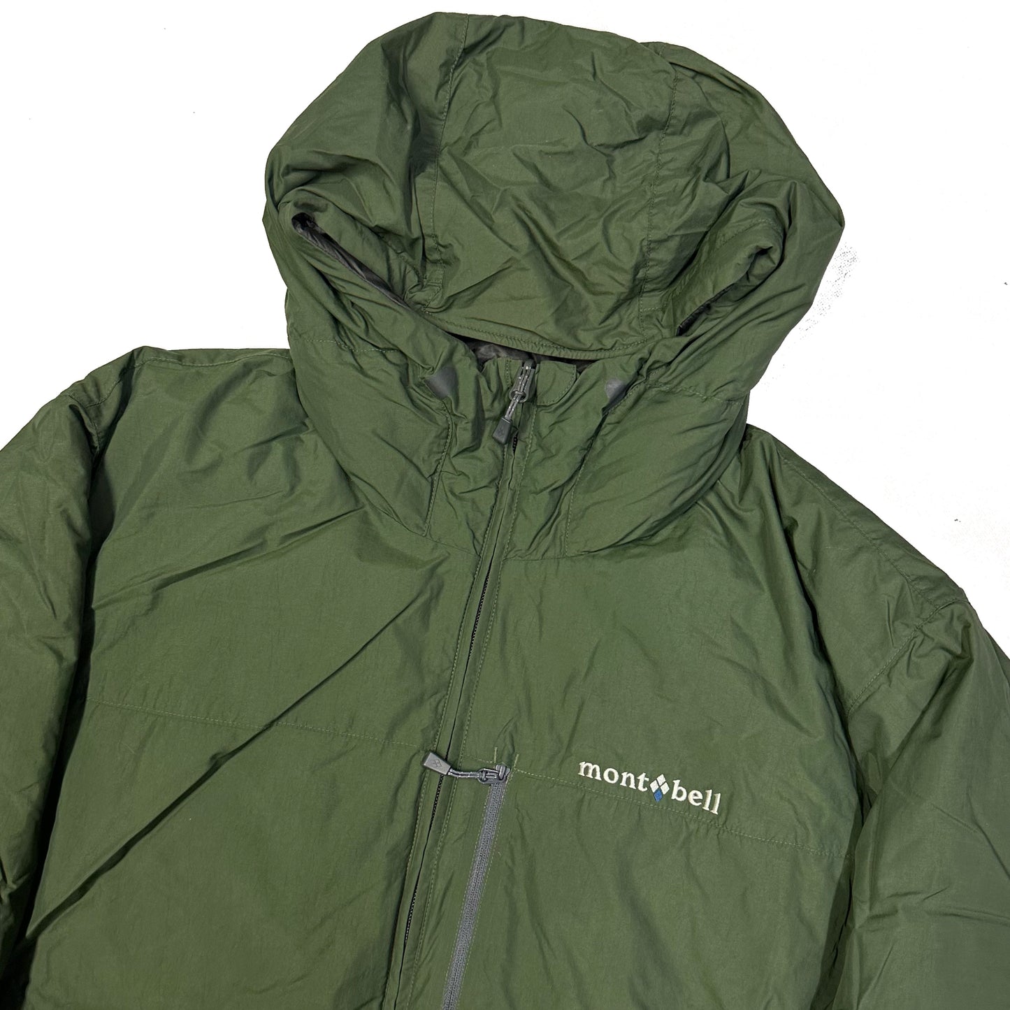 Montbell Reversible Puffer Jacket In Grey & Green ( XL ) – 1036 