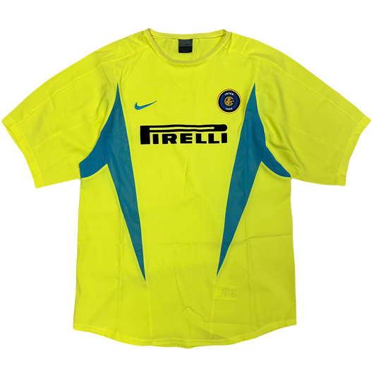 Nike Inter Milan 2002 Player Issue Shirt In Neon ( S )