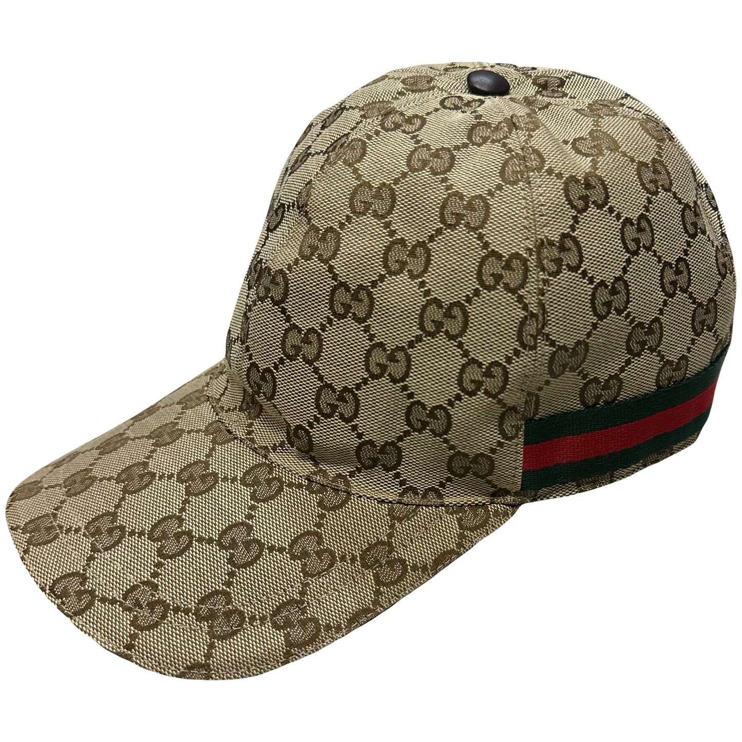 Gucci Monogram Cap In Tan ( L )