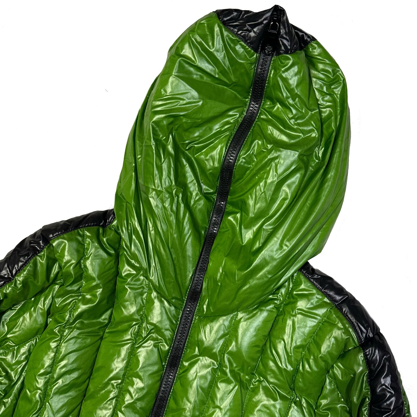 Duvetica Puffer Jacket In Green & Black ( L )