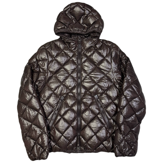 Duvetica Diamond Stitch Puffer Jacket In Brown ( S )