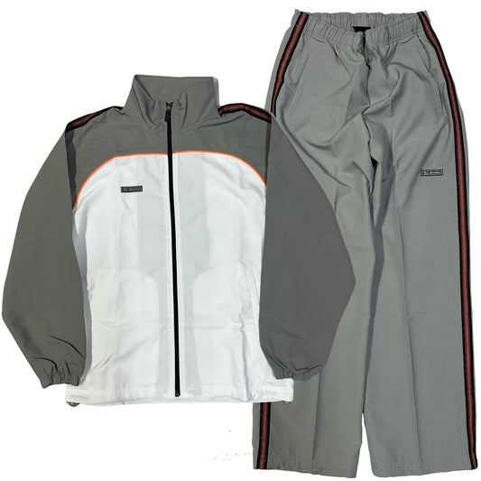 Mizuno Run Bird Tracksuit In Grey & White ( S ) - 1036 Emporium