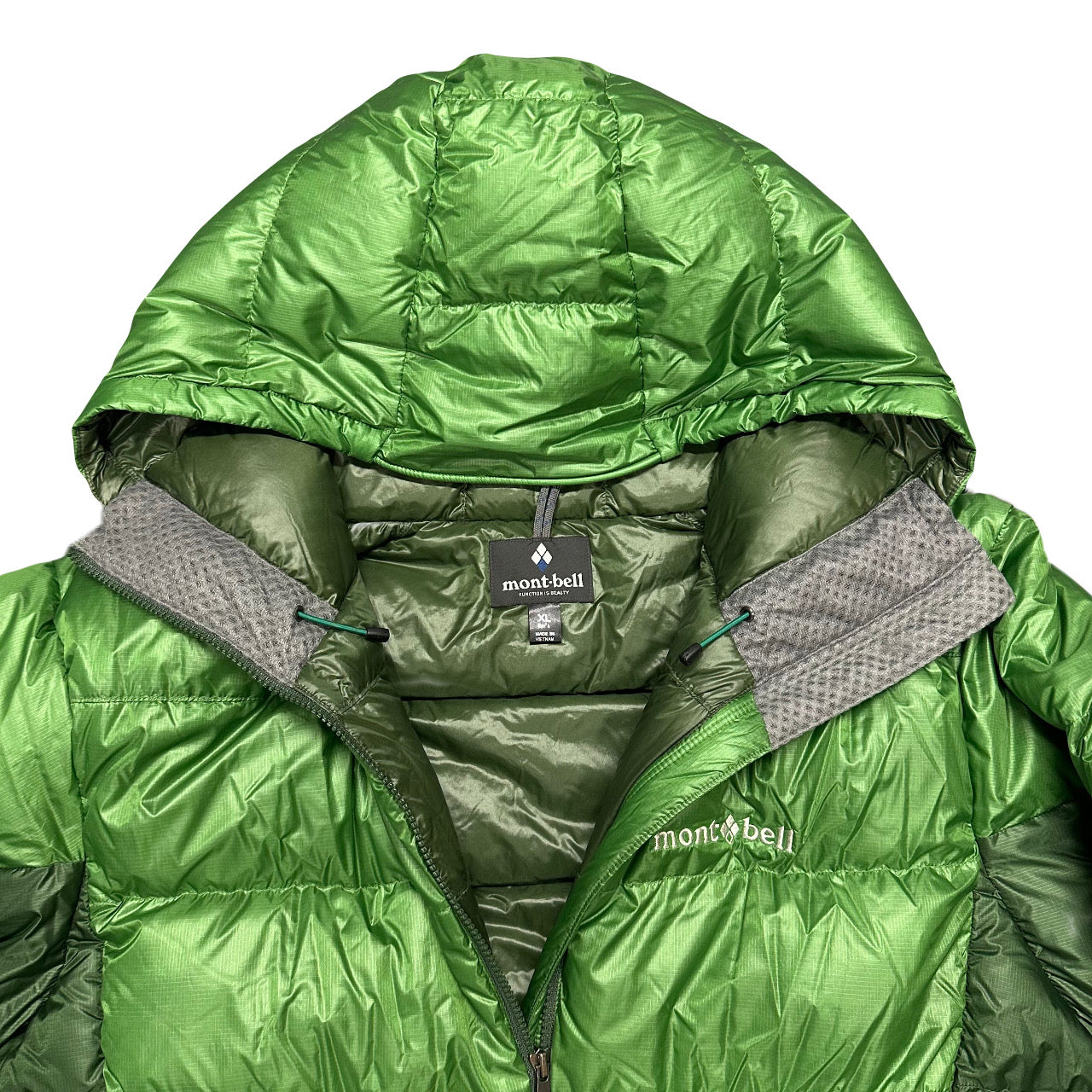Montbell Two Tone Alpine Down Puffer Jacket In Green ( XL )