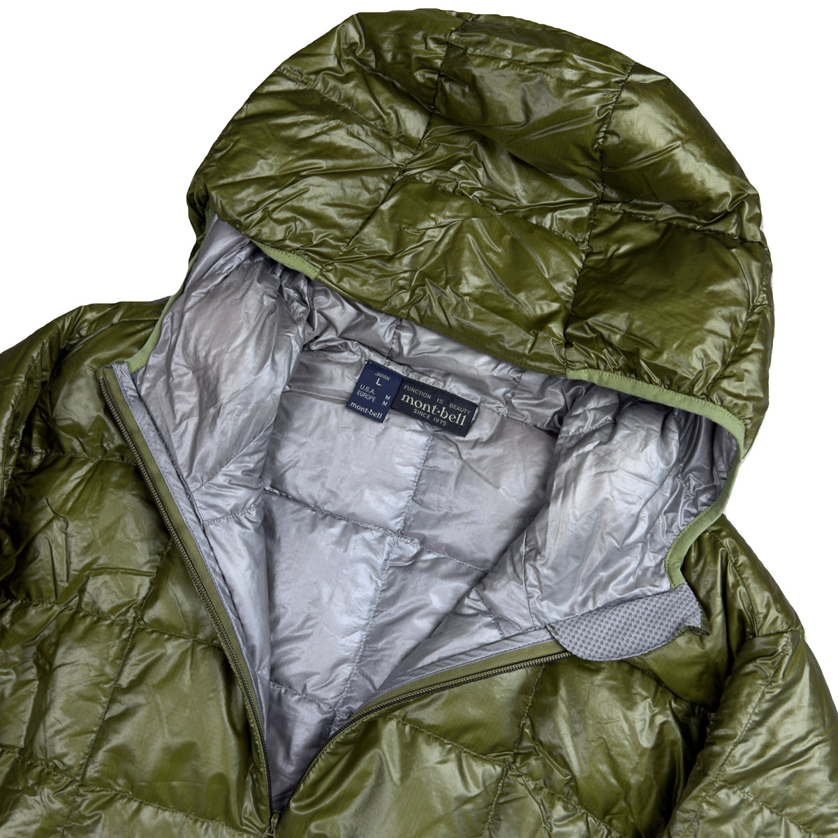 Montbell Superior Down Parka Puffer Jacket In Khaki Green (L)