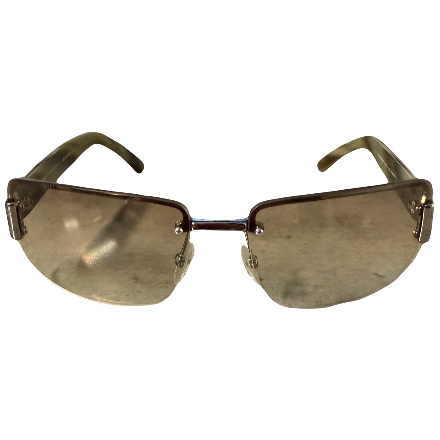 Gucci Monogram Sunglasses In Olive Green