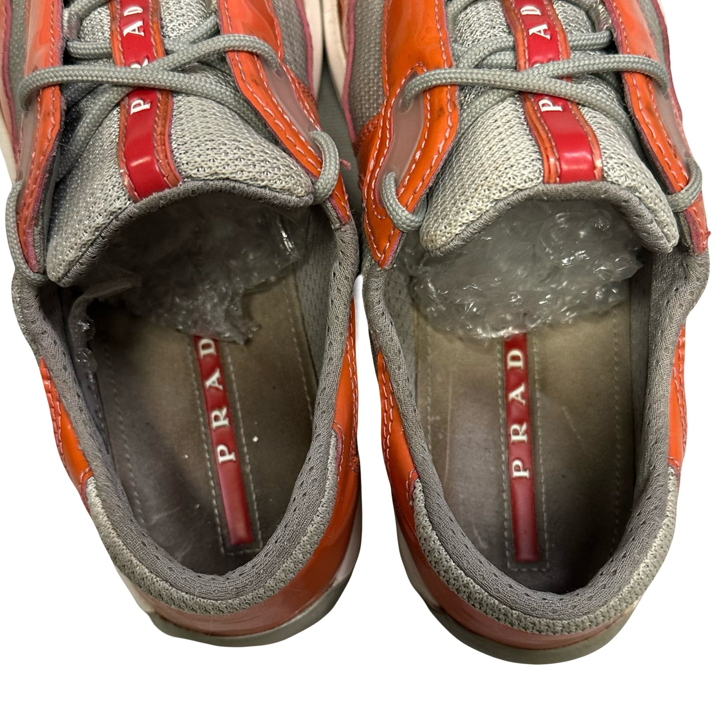 Prada America’s Cup Sneakers In Salmon Pink ( 6.5UK / 7.5US )