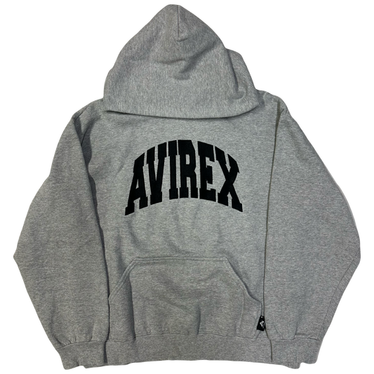 Avirex Spellout Hoodie In Grey ( M )