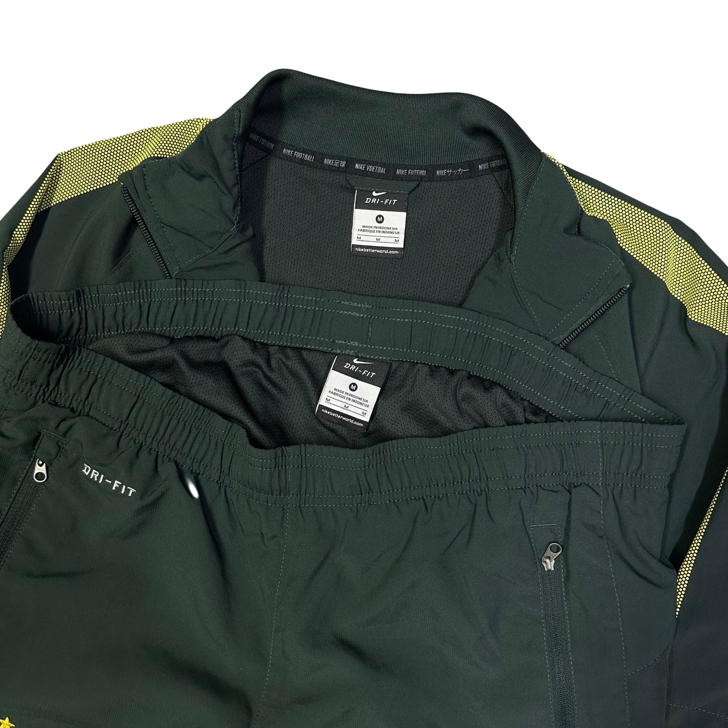 Nike Brazil 2014/15 Tracksuit In Green ( M )
