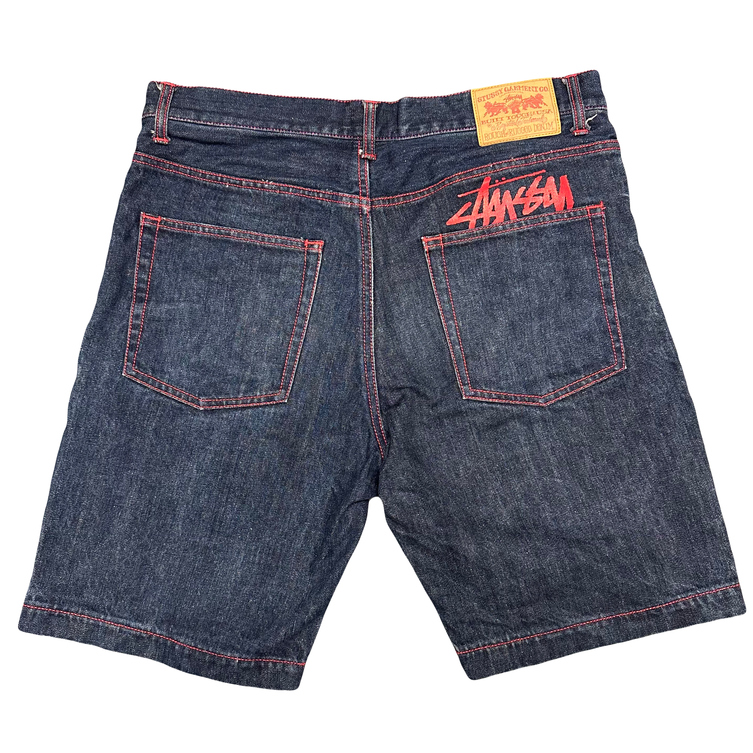 Stüssy Spellout Jorts With Red Print ( W32 )