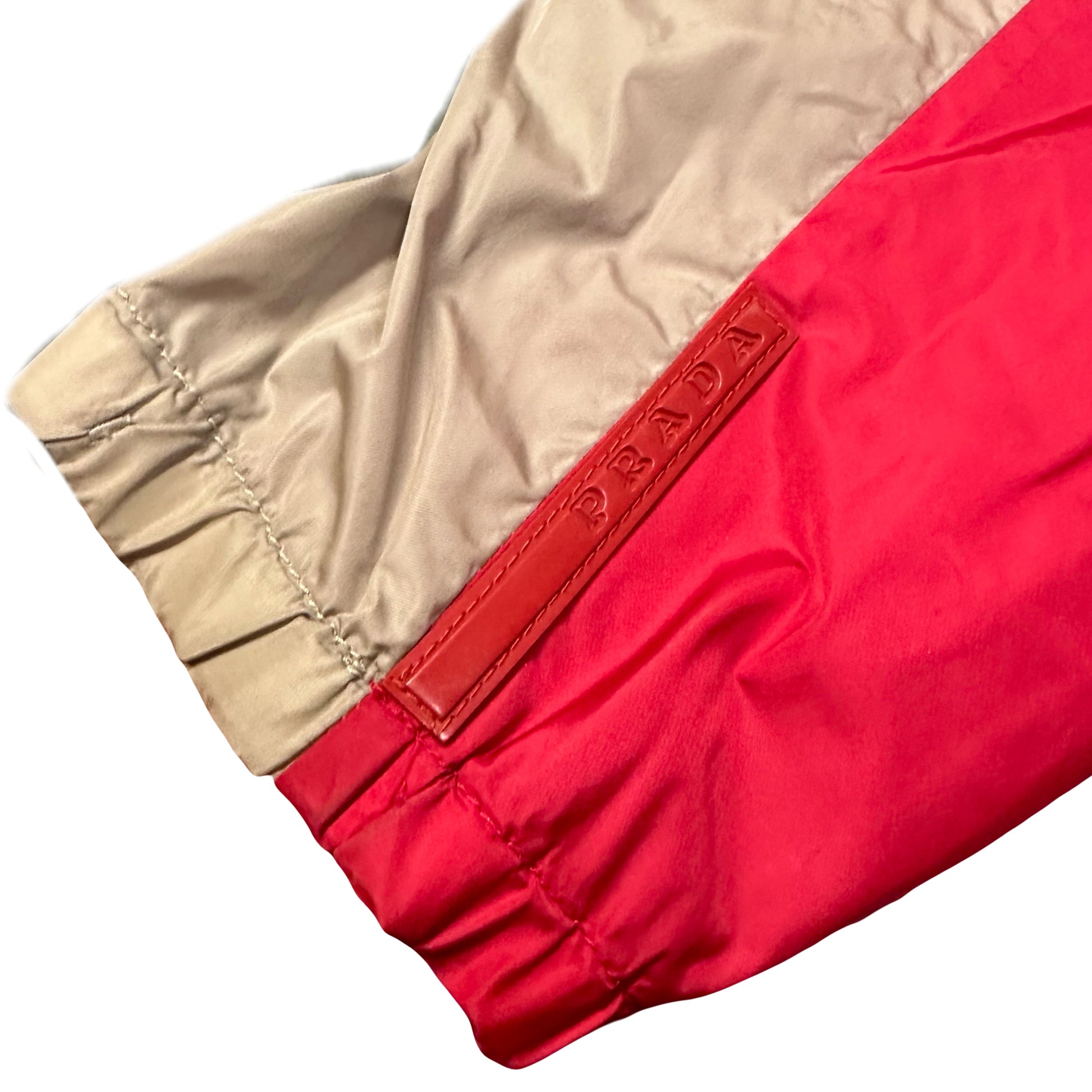 Prada Sport Jacket In Red & Beige ( L ) - 1036 Emporium