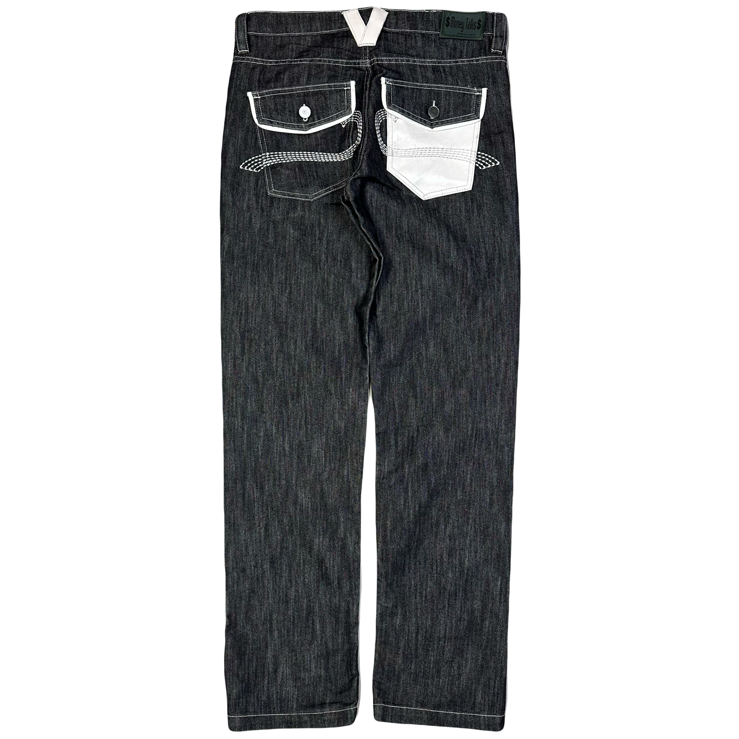 Money Talks Jeans In Black / Dark Grey ( W36 )