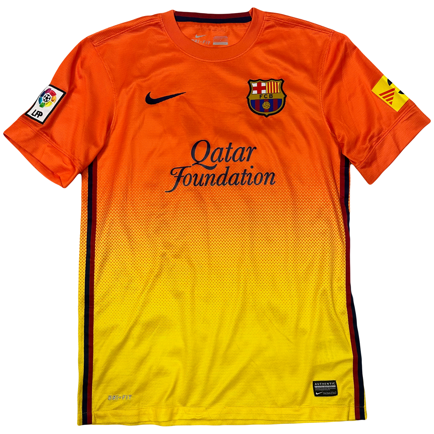 Nike Barcelona 2012/13 Away Shirt In Orange & Yellow ( S )