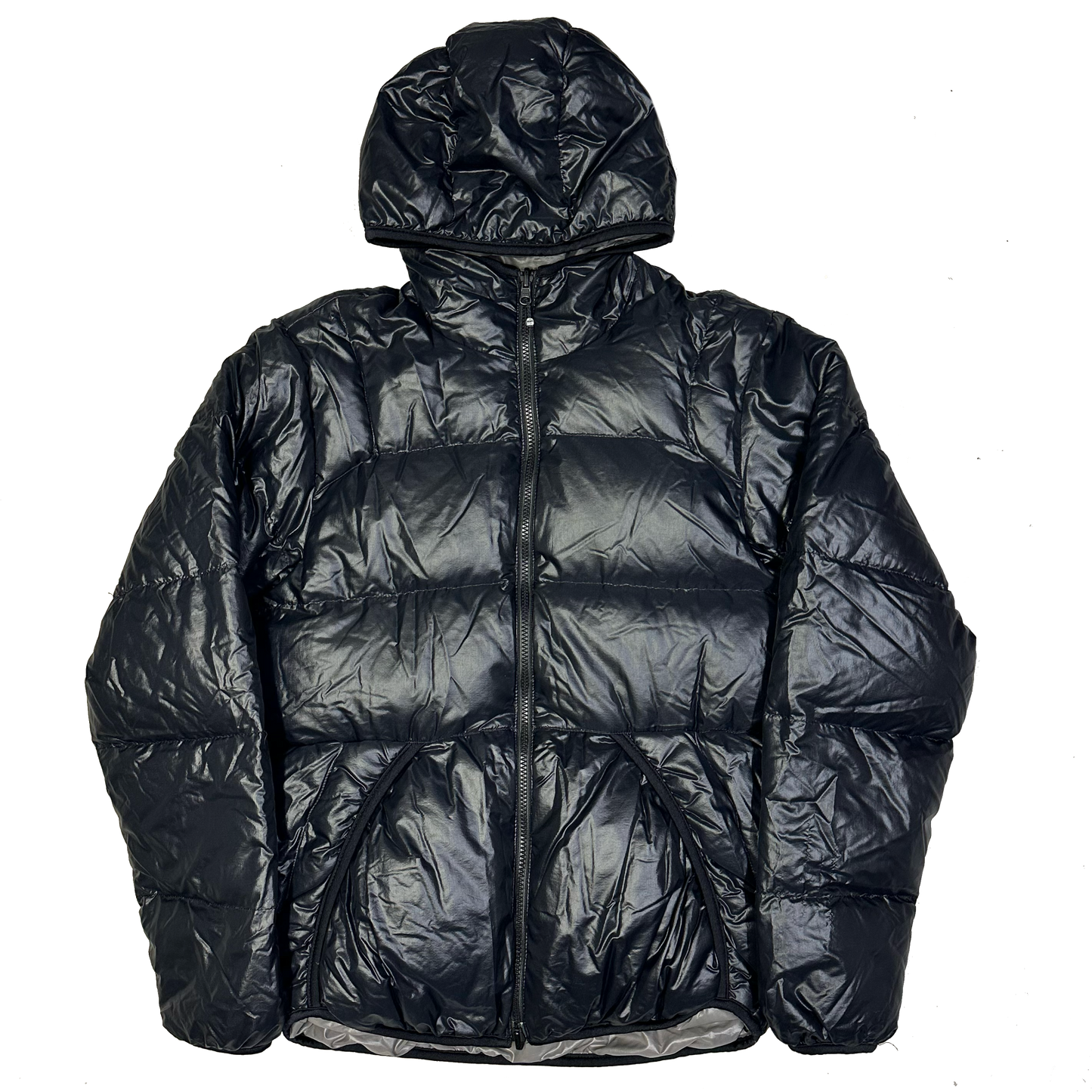 Camp 7 Reversible Puffer Jacket In Grey & Black ( L )