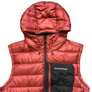 Montbell Reversible Down Puffer Gilet In Red & Black ( XL )