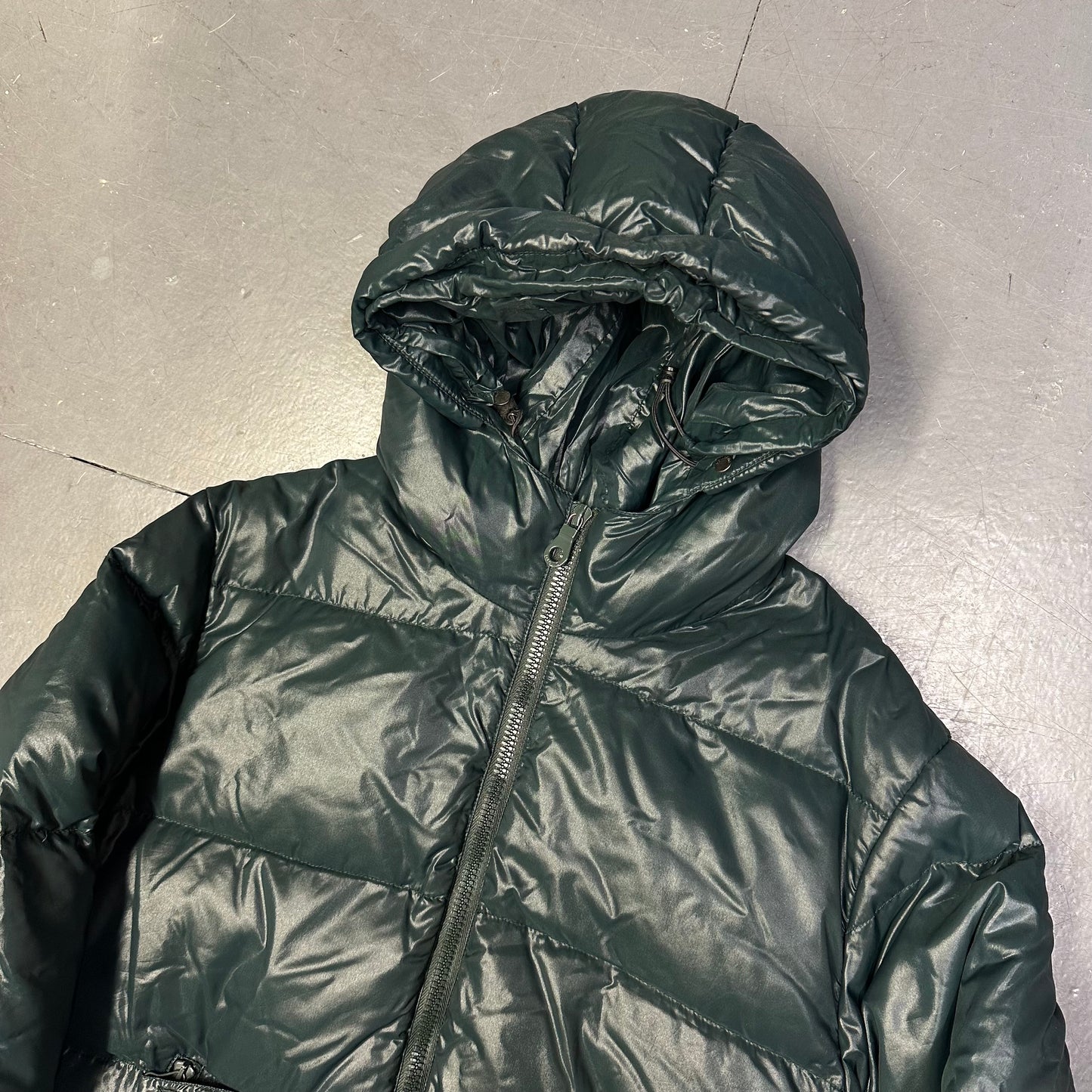 Duvetica Fur Hood Puffer Jacket In Teal Blue (S)