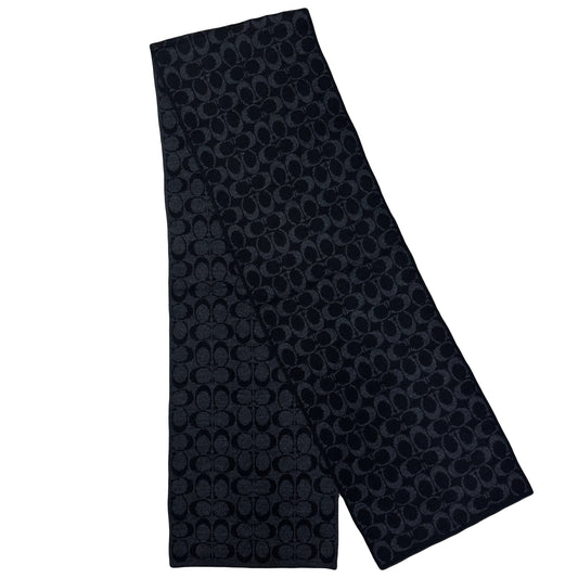 Coach Monogram Scarf In Black