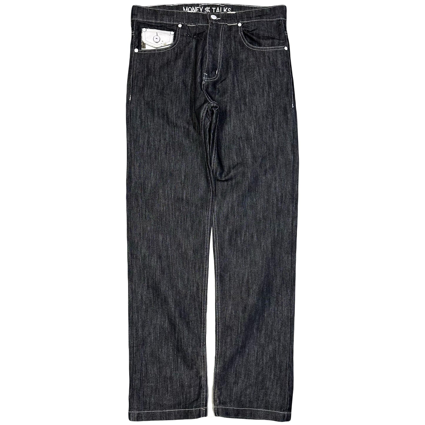 Money Talks Jeans In Black / Dark Grey ( W36 )